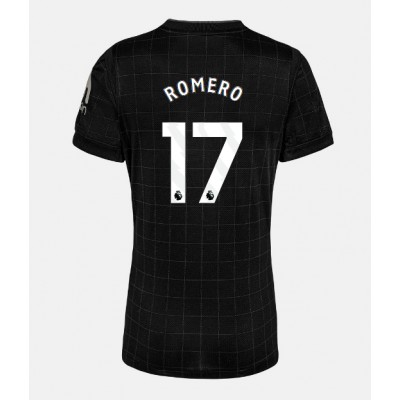 Ženski Nogometni dresi Tottenham Hotspur Cristian Romero #17 Gostujoči 2025-26 Kratek Rokav Ženski Nogometni dresi Tottenham Hotspur Cristian Romero #17 Gostujoči 2025-26 Kratek Rokav